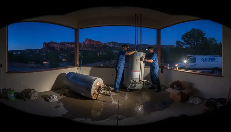 Expert Plumbing Pro - late-night-water-heater-failure-and-replacement-in-roxborough-park